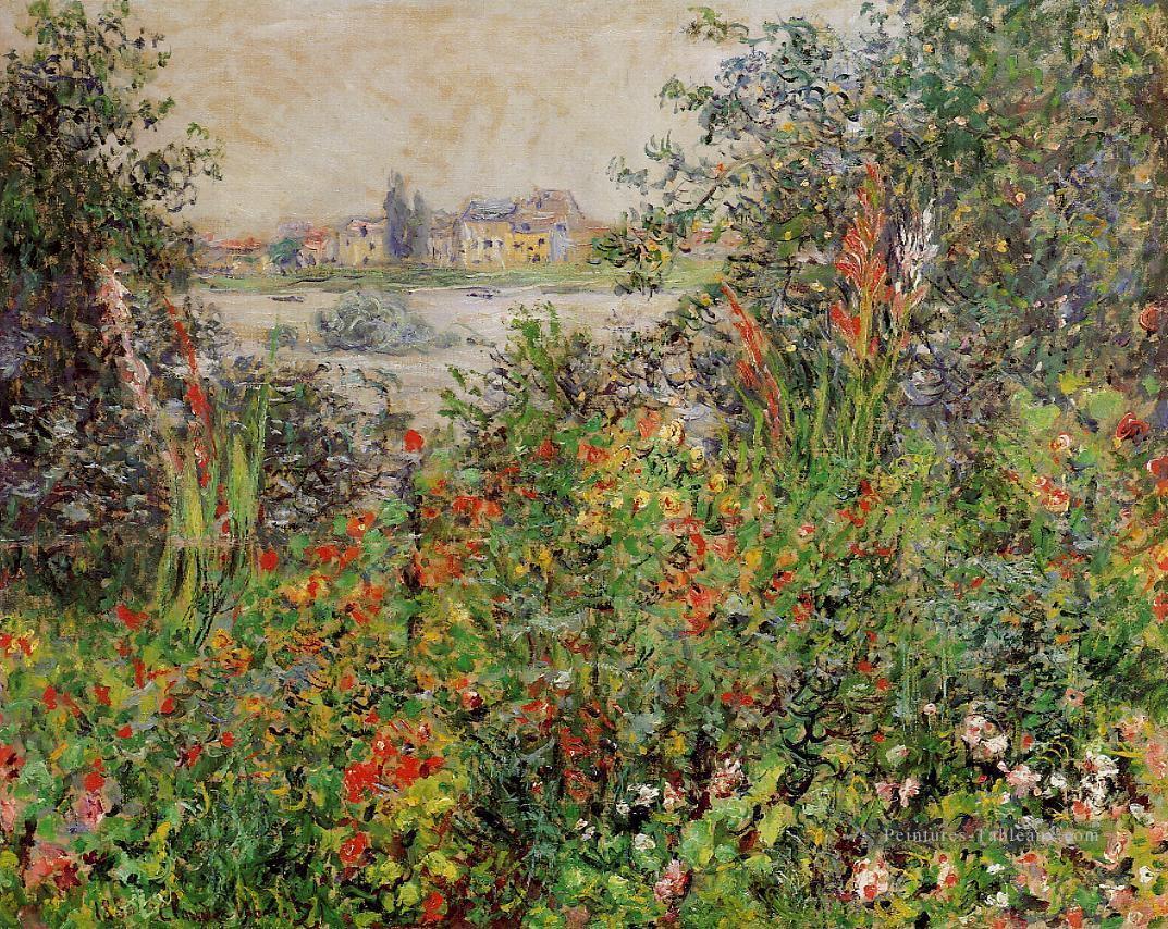Fleurs à Vetheuil Claude Monet Fleurs impressionnistes Peintures à l'huile